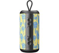 Music Sound - VERTICAL - Cassa Speaker Bluetooth - 5 WATT - Wireless - Play Time 4 Ore - Bluetooth 5.0 - Giallo/Azzurro