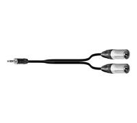 MUSIC STORE MTP2.0PX3.5MMX-1-2Y Ad.-Cable 3.5 Stereo Jack Plug/2xXLRm, 2m - Cavo adattatore a Y