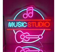 Music Studio LED Segni al neon per la decorazione del muro Neon Wall Art luci a LED acriliche con catena sospesa illuminare per la decorazione della camera da letto Graduazione Bar Pub Festa di nozze