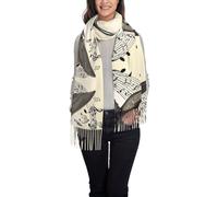 Music Symbol Donna Sciarpa Caldo Sciarpe Moda Foulard Per Sera Matrimonio Regalo