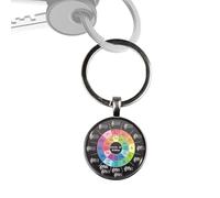 Music Theory Keychain, Circle Fifths Chain, 0.98 Inches Metal Ring Design, Comfort with Study Style, Compact Supply with Guitar Use, Home Accessories for Student, Teachers, Musician, and Pianist Band