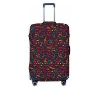 Music Travel - Coperture elastiche per valigie, 45,7-81,7 cm, Nero, Medium
