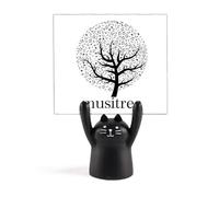 Music Trees Flourish Art Deco Fashion Memo Holder Cartoon Black Cat Stand Decorazione
