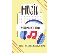 Music Word Search Puzzle Book: Music Word Searches with Easy to Read Print about Music, Music Lovers, Pop Music and More | 6x9 inches, x 110 pages | ... … Gift for Vacations, Holidays and Free Times