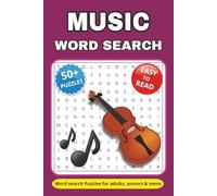 Music Word Search Puzzle Book: Word Search Puzzles with Easy to Read Print about Music Instruments, Singers, Bands and More | 6*9 inches, 112 pages | ... Gift for Vacations, Festivals and Relaxation