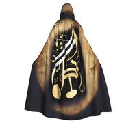 Musica 1 Stampa Adulti Mantello Con Cappuccio Veste Halloween Mantello Con Cappuccio Strega Mago Cosplay Costumi Per Uomo Donna