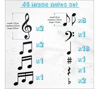 Musica 45 Note Adesivo Da Parete IN Vinile Love Arte Decorazione Casa Camera