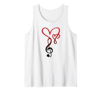 Musica Amore Chiave Cuore Canotta