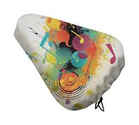 Musica astratta a tema Bike Seat Cover per gli uomini e le donne idrorepellente Esercizio Bike Cuscino Sedile Regolabile Sede Della Bicicletta per Outdoor Bike