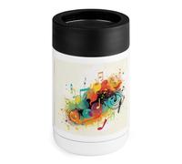 Musica astratta a tema Can Cooler 12oz isolato dispositivo di raffreddamento in acciaio inox può coprire in acciaio inox bere titolare regali per uomini donne compleanno Natale