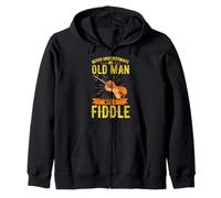 Musica Bluegrass Old Man Fiddle Felpa con Cappuccio
