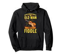 Musica Bluegrass Old Man Fiddle Felpa con Cappuccio