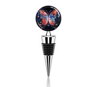 Musica Butterfly - Tappo per bottiglia di vino, a prova di perdite, in lega di zinco, riutilizzabile, con chiusura ermetica, regalo decorativo per uomo/papà, adatto per bottiglie di champagne e