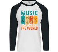 Musica Can Cambio The World Uomo L/S Baseball T-Shirt