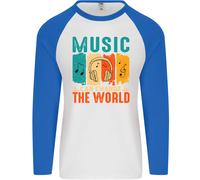 Musica Can Cambio The World Uomo L/S Baseball T-Shirt
