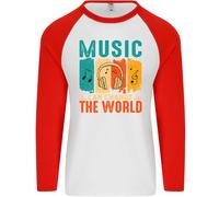 Musica Can Cambio The World Uomo L/S Baseball T-Shirt