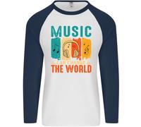 Musica Can Cambio The World Uomo L/S Baseball T-Shirt