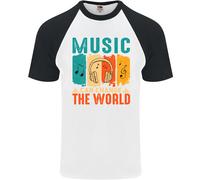 Musica Can Cambio The World Uomo S/S Baseball T-Shirt
