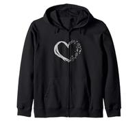Musica Cantando Karaoke Cuore Silhouette I Love It Felpa con Cappuccio