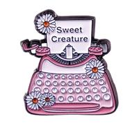 Musica cantante smalto pin spilla per zaini e vestiti, Klein, Metallo non prezioso