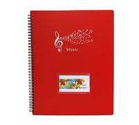 Musica Cartella Music Score Carta Foglio Nota Documento Fascicolo dell'organizzatore del Supporto Delle Cartelle con 40 Tasche Rosso