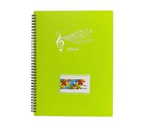 Musica Cartella Music Score Carta Foglio Nota Documento Fascicolo dell'organizzatore del Supporto Delle Cartelle con 40 Tasche Verde