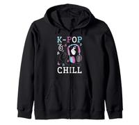 Musica Coreana K-Pop & Chill Felpa con Cappuccio