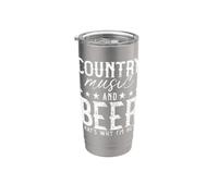 Musica country e birra Ecco perché sono qui Bere occidentale Bicchiere termico in acciaio inox doppia parete
