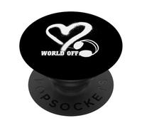 Musica Cuffie Cuore Techno House Amore Elettrico PopSockets PopGrip Adesivo