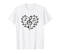 Musica cuore passione motivo musicista con chiave di violino Maglietta