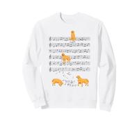 Musica Divertente Golden Retriever Che Gioca con Note e Chiavi Felpa