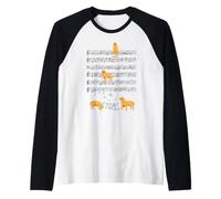 Musica Divertente Golden Retriever Che Gioca con Note e Chiavi Maglia con Maniche Raglan