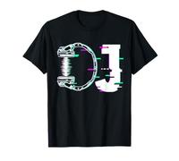 Musica DJ Disc Jockey Disc Techno Cuffie Design Musicista Maglietta