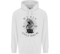 Musica È La Mia Unica Droga Divertente DJ Vinyl Decks Felpa Uomo