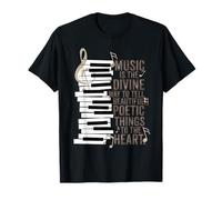 Musica è la Via Divina Piano Citazione Maglietta