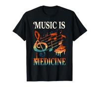 Musica è Medicina Arte Colorata Design Uomini Donne Maglietta