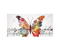 Musica Farfalla Banner e Segni Outdoor Indoor Party Decorazione Banner Personalizzato con Occhielli Sfondo Compleanno Sfondo Poster Foto Sfondo per Matrimonio Evento Medio
