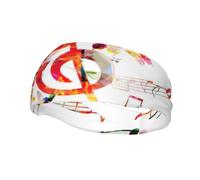 Musica - Fascia per il sudore con stampa di farfalle, per uomini e donne, antiscivolo, resistente e di lunga durata