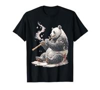 Musica Giapponese Design Art Panda Maglietta