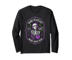 Musica Goth Playlist Scheletro caffè Cassette Umorismo Maglia a Manica