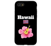 Musica hawaiana ibisco fiore chitarra Hawaii bandiera souvenir Custodia per iPhone SE (2020) / 7 / 8