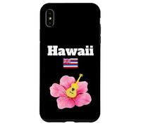 Musica hawaiana ibisco fiore chitarra Hawaii bandiera souvenir Custodia per iPhone XS Max