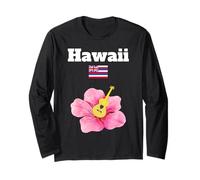 Musica hawaiana ibisco fiore chitarra Hawaii bandiera souvenir Maglia a Manica