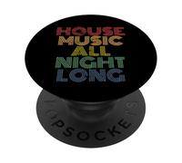 Musica house tutta la notte PopSockets PopGrip Adesivo