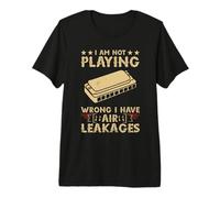 Musica I am Not Playing Wrong I Have Air Leakages Harmonica Maglietta Premium