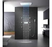 Musica Intelligente Controllo Telecomando nel Set di Doccia Mano Nascosto Parete e a Cascata Quadrata Fredda Top Cambio Rubinetto della Cintura Spray Laterale 4 funzionalità Bella Pratica