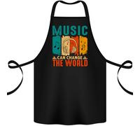 Musica Lattina Cambiamento The Mondo Cotone Grembiule 100% Biologico