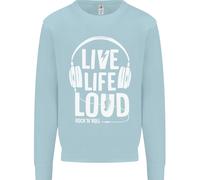 Musica Live Life Loud Rock N Rotolo Chitarra Bambini Felpa Maglione
