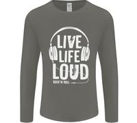 Musica Live Life Loud Rock N Rotolo Chitarra Uomo Maniche