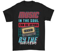 Musica Nel Soul Sentito Parlare By The Universo Uomo T-Shirt 100% IN Cotone